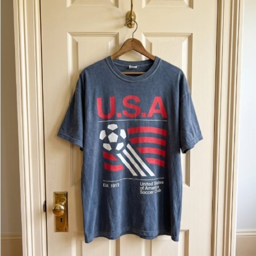 USA Soccer Graphic Tee - Red & Navy